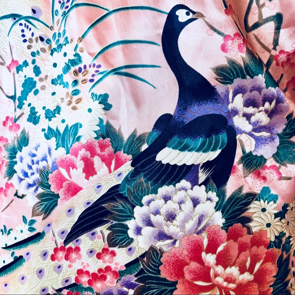 ♦️SOLD‼️Juguemm Kimono Robe Japanese Peacock - Picture 4 of 8